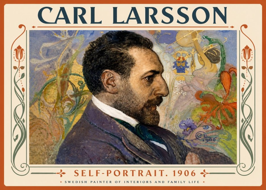 Carl Larsson Self-portrait. 1906 No5 - Poszter