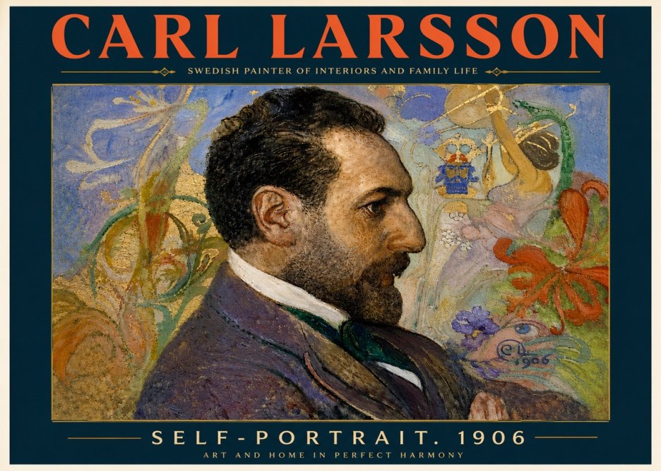 Carl Larsson Self-portrait. 1906 No6 - Poszter