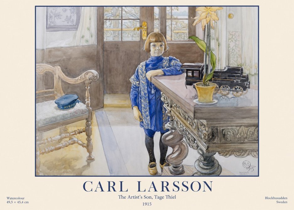 Carl Larsson The Artist's Son, Tage Thiel No1 - Poszter