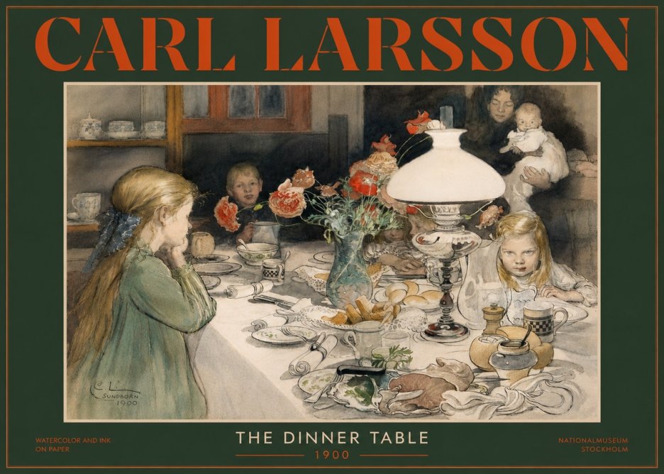Carl Larsson The Dinner Table No5 - Poszter