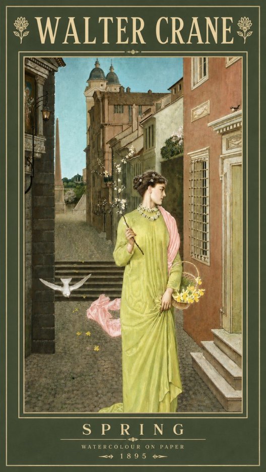 Walter Crane Spring No5 - Poszter