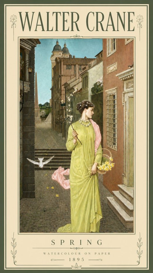Walter Crane Spring No6 - Poszter
