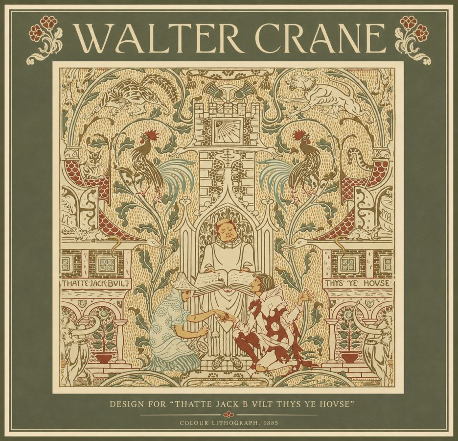Walter Crane Design for "Thatte Jack B Vilt Thys Ye Hovse" No5 - Poszter
