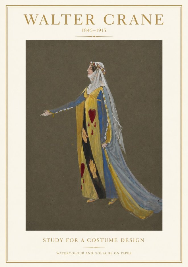 Walter Crane Study for a Costume Design No1 - Poszter