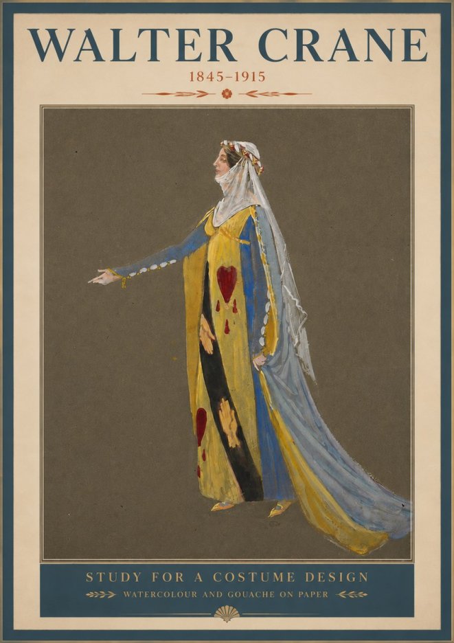 Walter Crane Study for a Costume Design No2 - Poszter