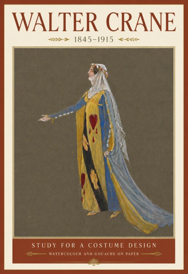 Walter Crane Study for a Costume Design No6 - Poszter