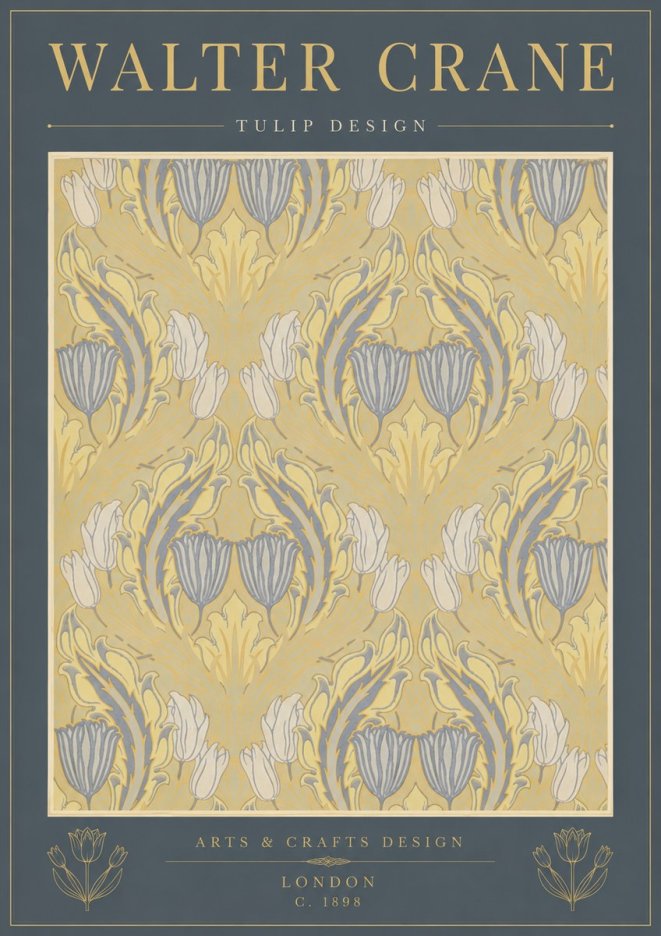 Walter Crane Tulip Design I No6 - Poszter