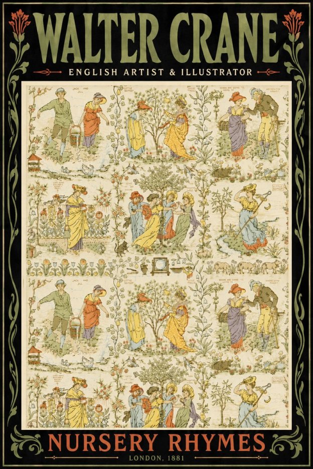 Walter Crane Nursery Rhymes No6 - Poszter