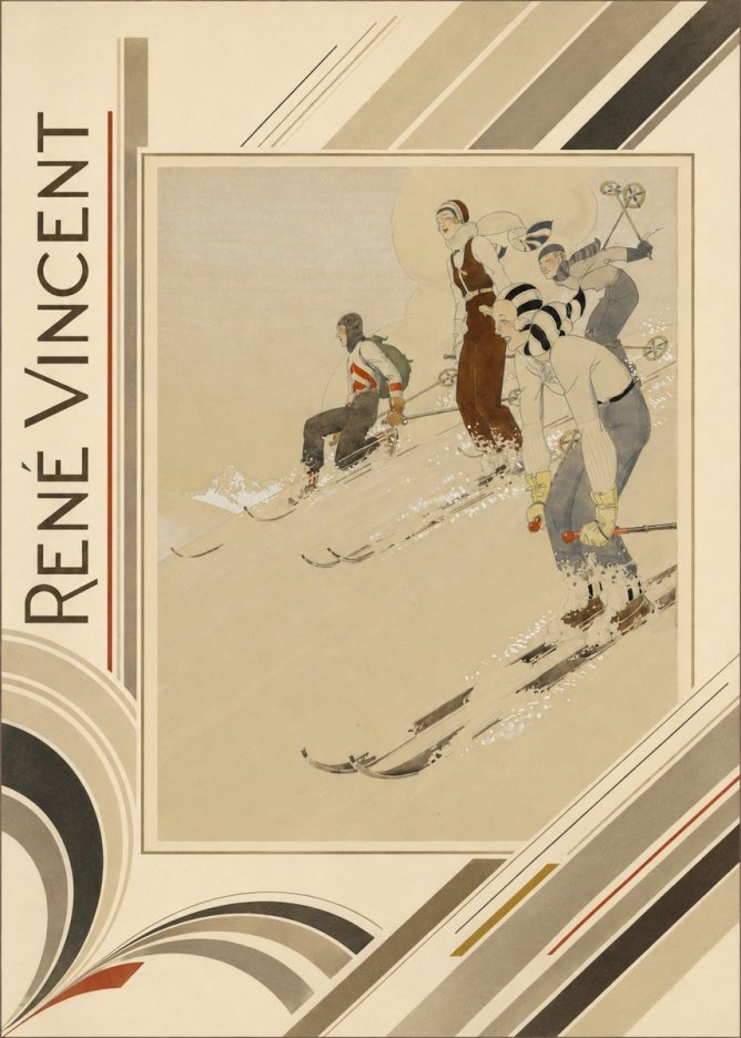 René Vincent Skiers No6 - Poszter