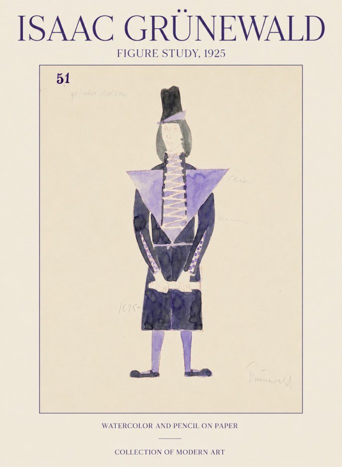 Isaac Grünewald Figure Study, 1925 No1 - Poszter