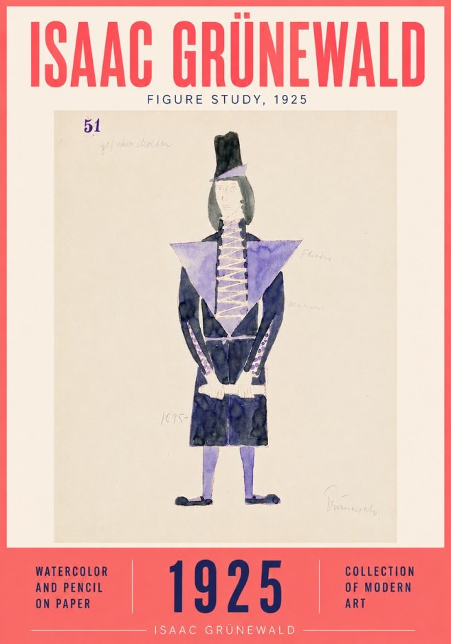 Isaac Grünewald Figure Study, 1925 No4 - Poszter