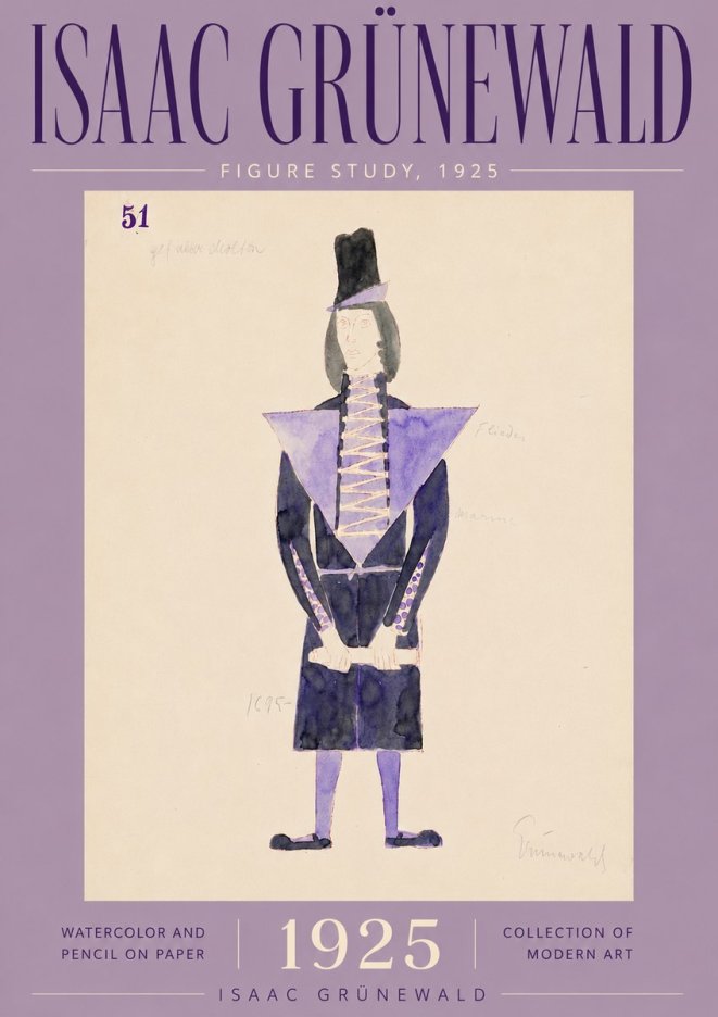 Isaac Grünewald Figure Study, 1925 No5 - Poszter