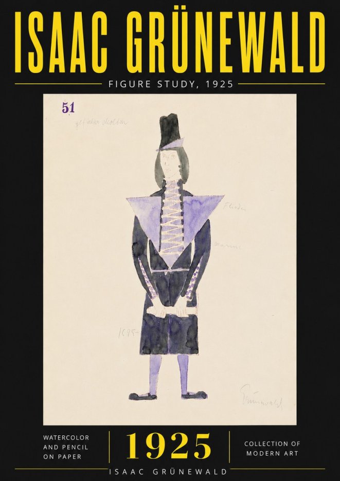 Isaac Grünewald Figure Study, 1925 No6 - Poszter