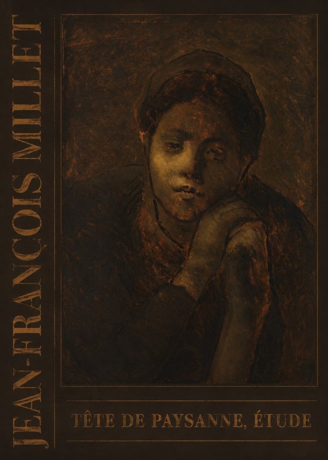 Jean-François Millet Tête De Paysanne, Étude No5 - Poszter