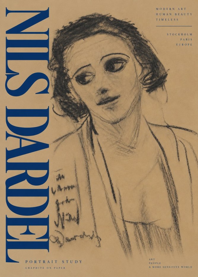 Nils Dardel Portrait Study No3 - Poszter