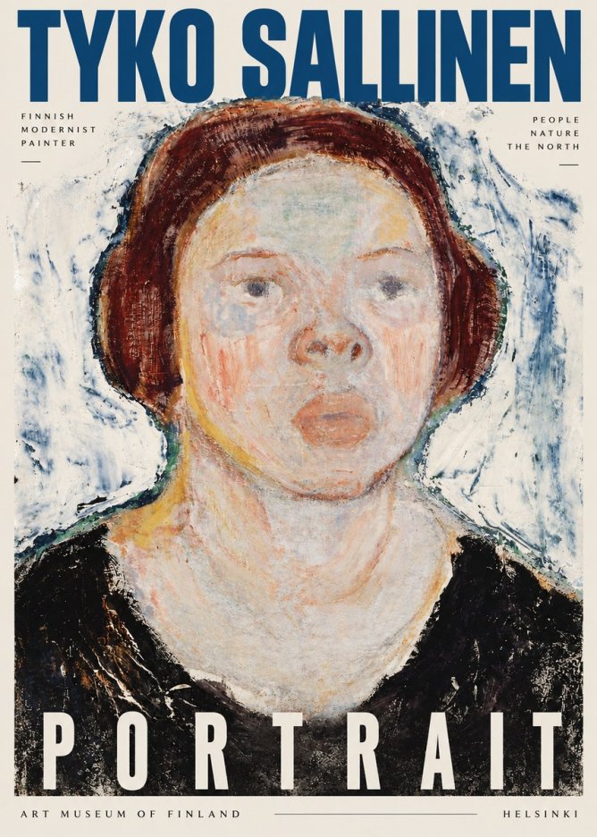 Tyko Sallinen Portrait I No3 - Poszter