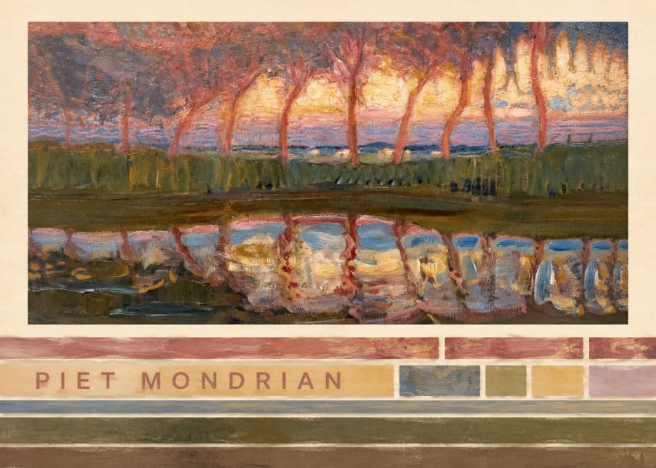 Piet Mondrian Willows No3 - Poszter