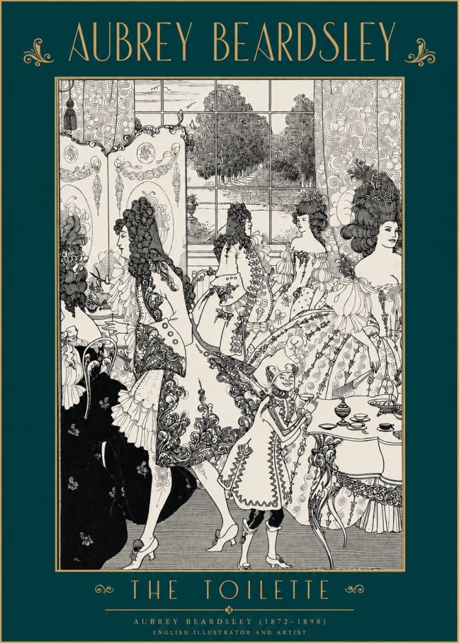 Aubrey Beardsley The Toilette No2 - Poszter