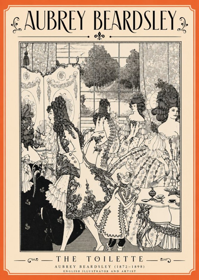 Aubrey Beardsley The Toilette No4 - Poszter
