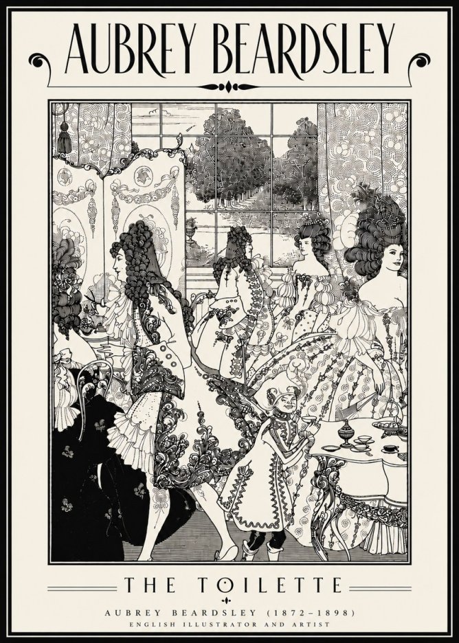 Aubrey Beardsley The Toilette No6 - Poszter