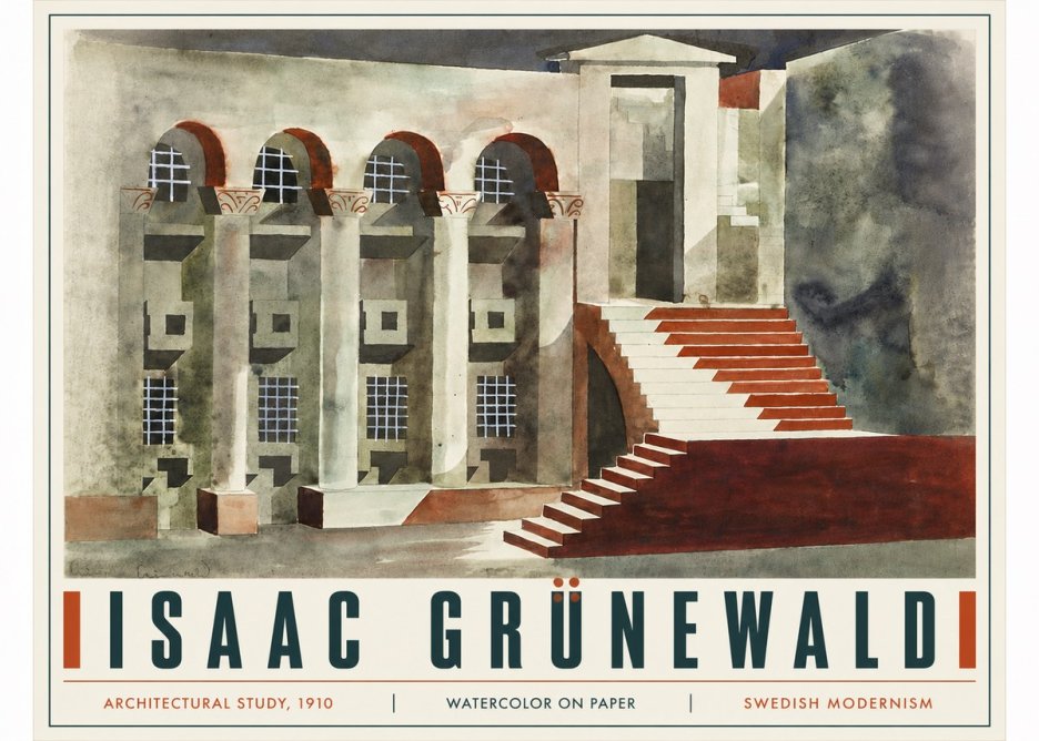 Isaac Grünewald Architectural Study, 1910 No5 - Poszter