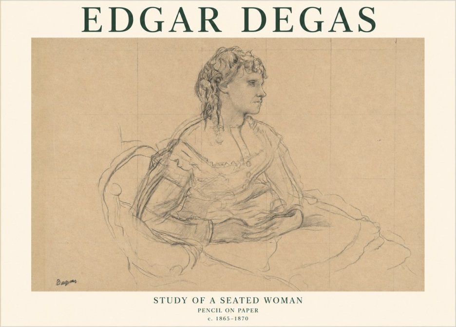 Edgar Degas Study of a Seated Woman No1 - Poszter