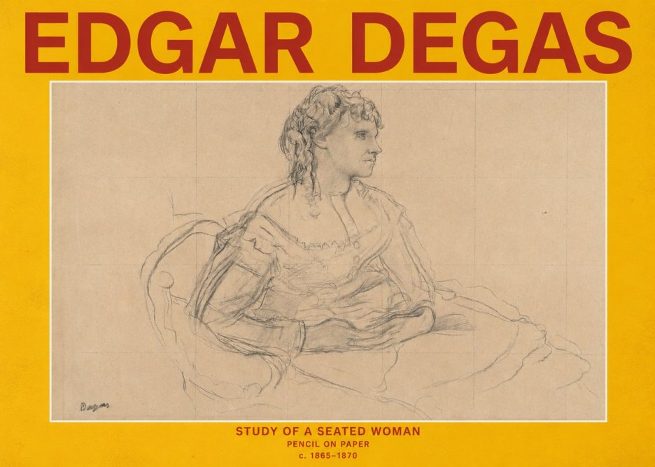 Edgar Degas Study of a Seated Woman No2 - Poszter