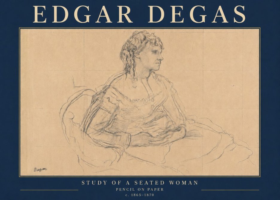 Edgar Degas Study of a Seated Woman No4 - Poszter