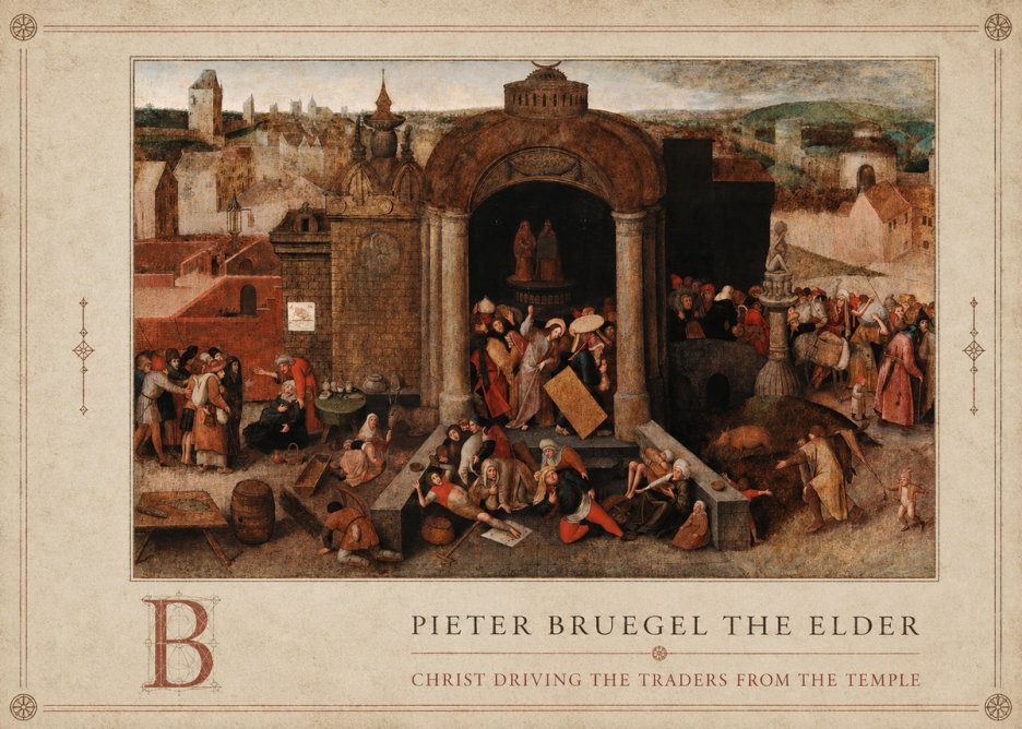 Pieter Bruegel Christ Driving the Traders from the Temple No4 - Poszter