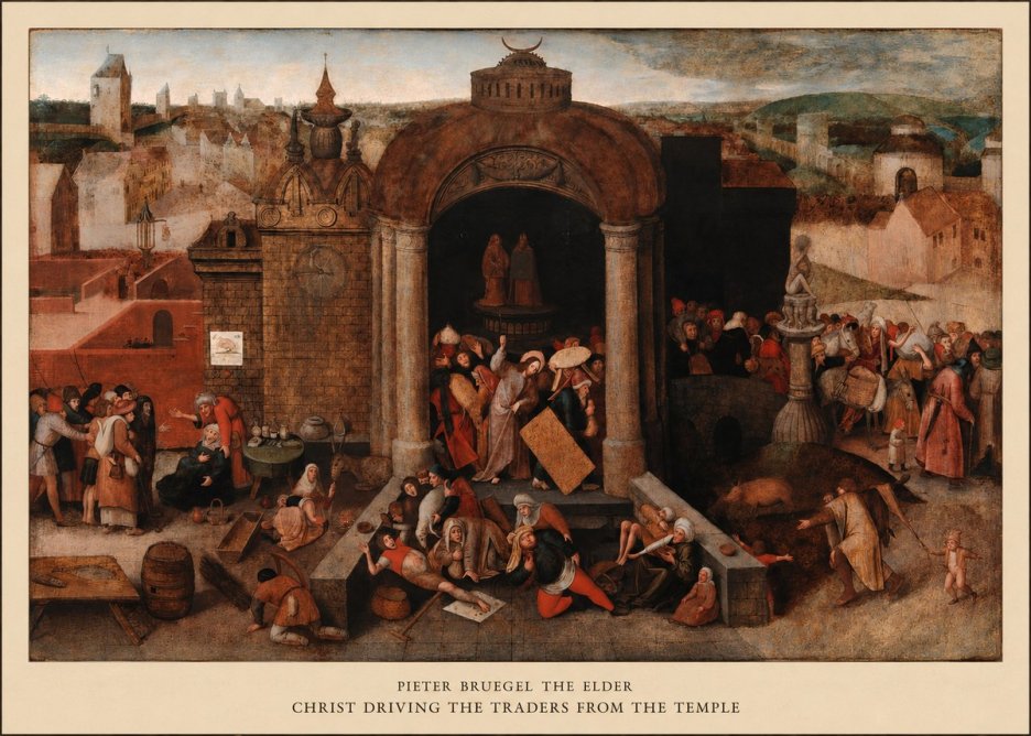 Pieter Bruegel Christ Driving the Traders from the Temple No5 - Poszter