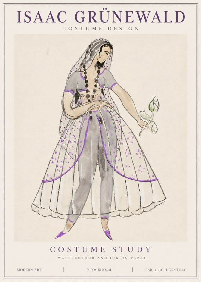 Isaac Grünewald Costume Study IV No1 - Poszter