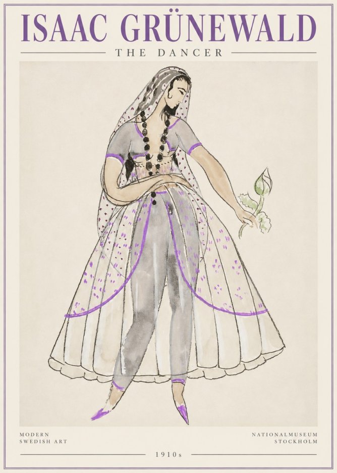 Isaac Grünewald Costume Study IV No3 - Poszter
