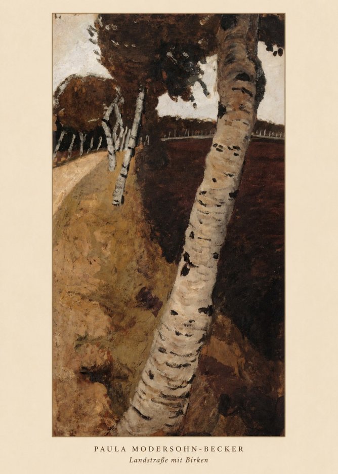 Paula Modersohn-Becker Landstraße Mit Birken No6 - Poszter