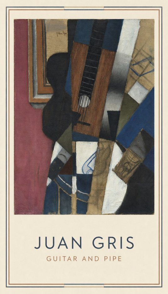 Juan Gris Guitar and Pipe I No4 - Poszter