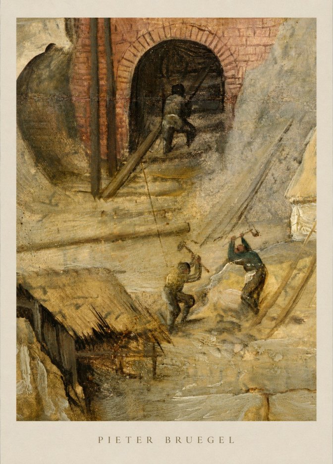 Pieter Bruegel The Miners No5 - Poszter