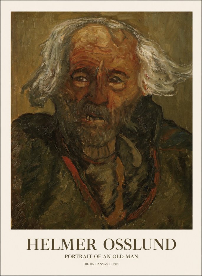 Helmer Osslund Portrait of an Old Man No1 - Poszter