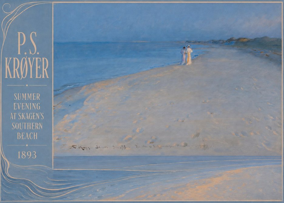 P.S. Krøyer Summer Evening at Skagen's Southern Beach No2 - Poszter