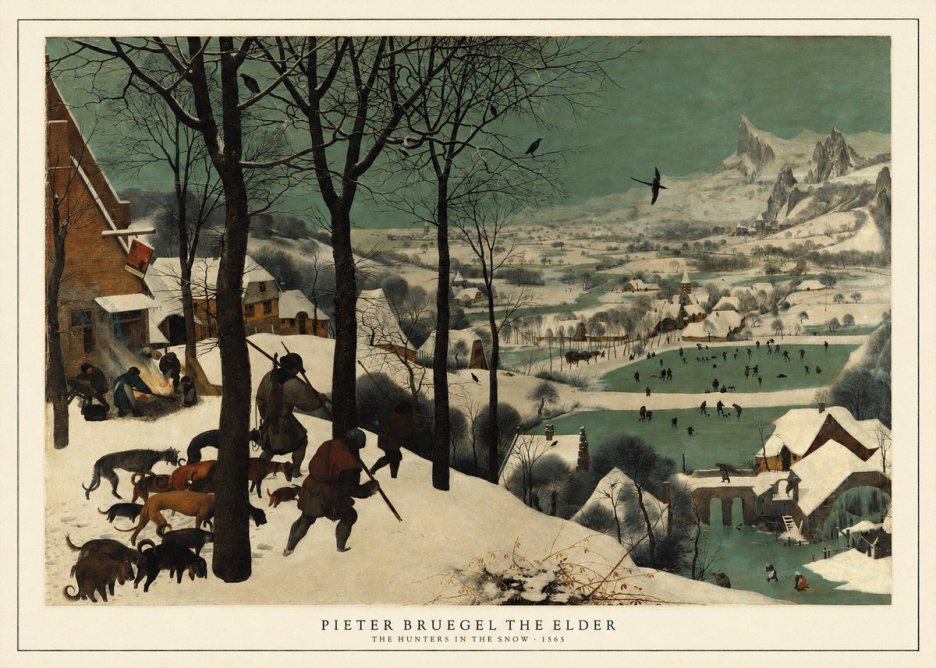 Pieter Bruegel The Hunters in the Snow I No5 - Poszter