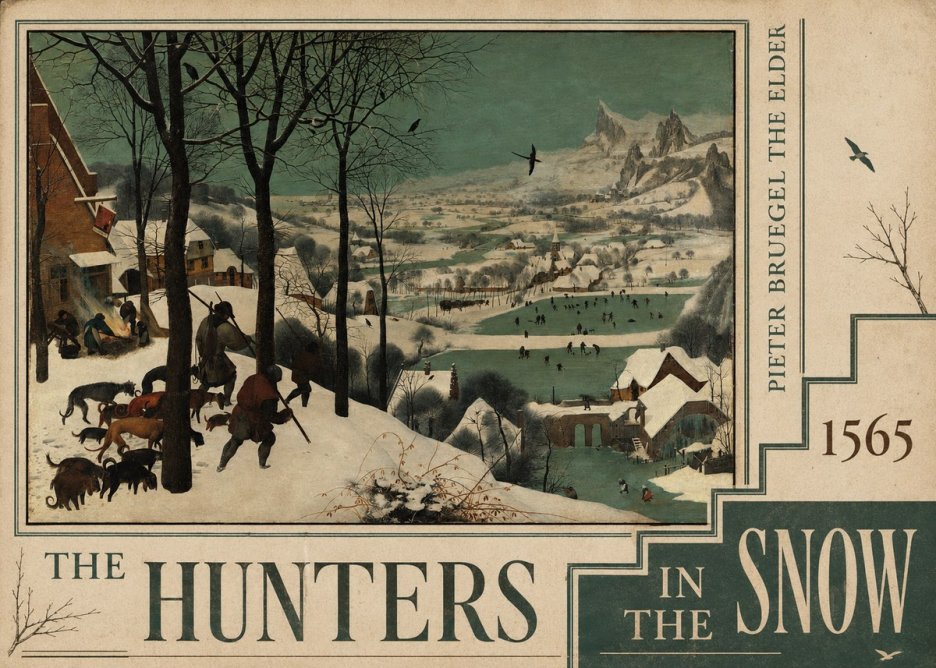 Pieter Bruegel The Hunters in the Snow I No6 - Poszter