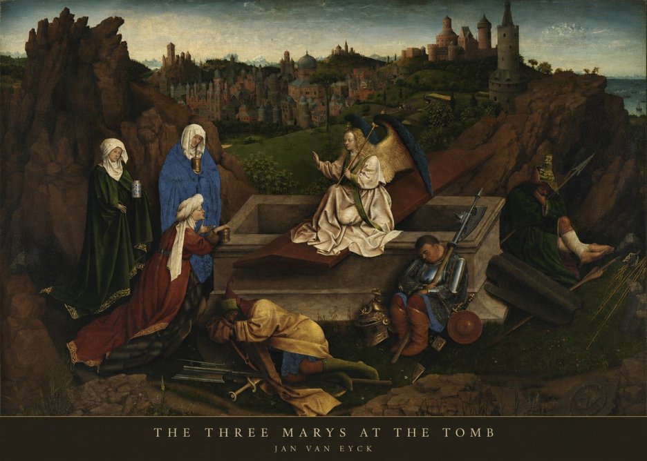 Jan van Eyck The Three Marys at the Tomb No5 - Poszter