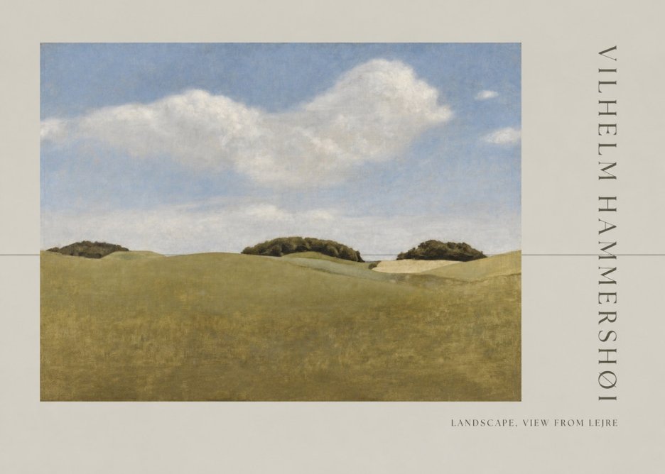 Vilhelm Hammershøi Landscape, View from Lejre No2 - Poszter