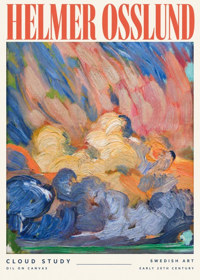 Helmer Osslund Sunset Clouds No3 - Poszter