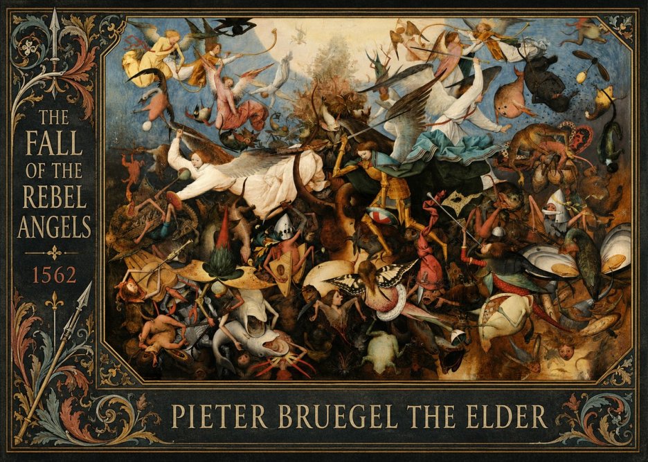 Pieter Bruegel The Fall of the Rebel Angels III No6 - Poszter