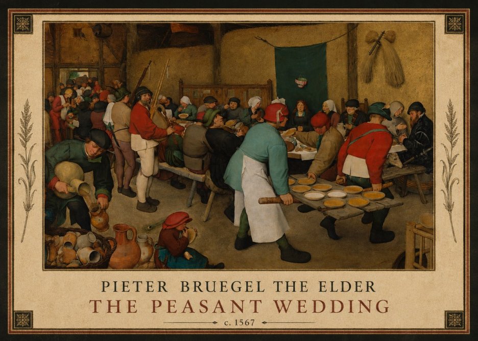 Pieter Bruegel The Peasant Wedding V No1 - Poszter