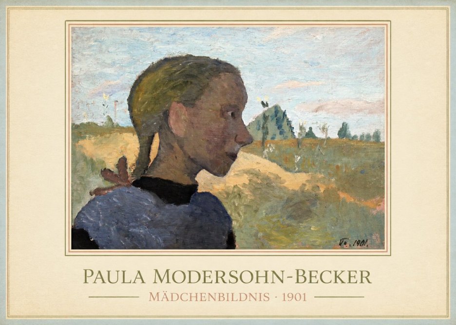 Paula Modersohn-Becker Mädchenbildnis · 1901 No4 - Poszter