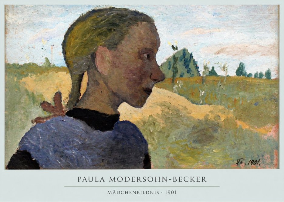 Paula Modersohn-Becker Mädchenbildnis · 1901 No5 - Poszter