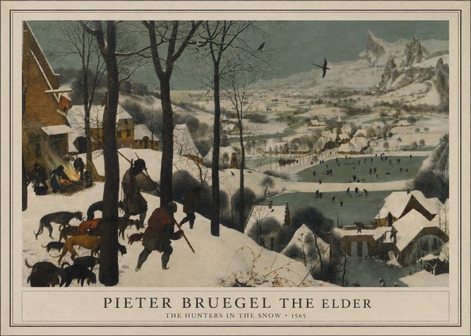 Pieter Bruegel The Hunters in the Snow II No1 - Poszter