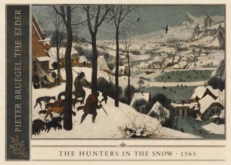 Pieter Bruegel The Hunters in the Snow II No2 - Poszter