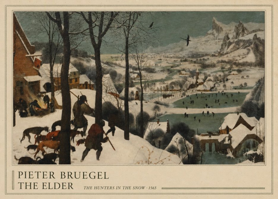 Pieter Bruegel The Hunters in the Snow II No4 - Poszter