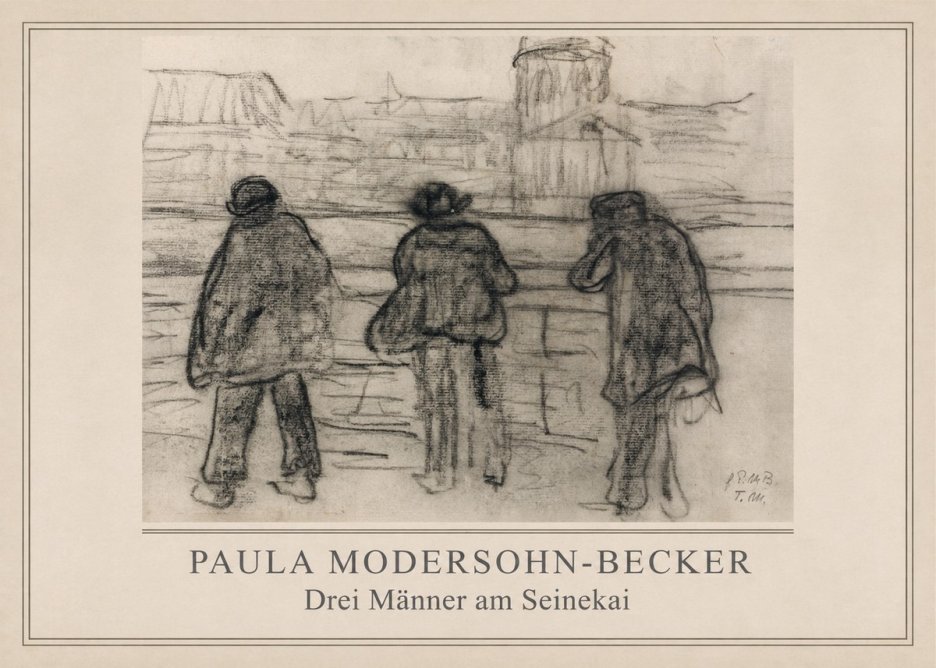 Paula Modersohn-Becker Drei Männer Am Seinekai No2 - Poszter